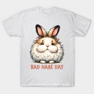 Bunny bad hair day Funny Quote Hilarious Animal Food Pun Sayings Humor Gift T-Shirt